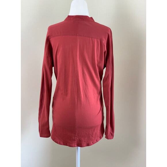 Anthropologie Porridge Popover Henley Blouse Top XS Red Boho Coastal Cowgirl - Picture 4 of 9